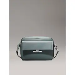 CALVIN KLEIN - Bolso verde cruzado Saffiano
