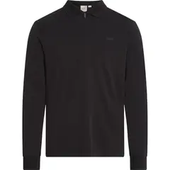 CALVIN KLEIN - Polo Negra Manga Larga Con Cremallera