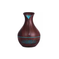 GENERICO - Difusor de Aromas Eléctrico Forma Jarrón con Rayas y Luces LED