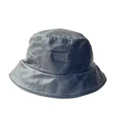 DALIUS - Bucket hat sombrero pescador negro en cuero