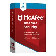 MCAFEE - Internet Security 3 Dispositivos 1 Año Suscripción