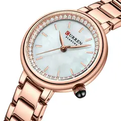CURREN - Reloj Para Mujer Elegante Acero Inoxidable Lujo Moda