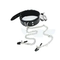 GENERICO - Collar y Pezoneras graduables BDSM Bondage Fetiche