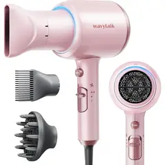 GENERICO - Secador De Pelo Wavytalk Con Difusor Para Cabello Rizado Rosa