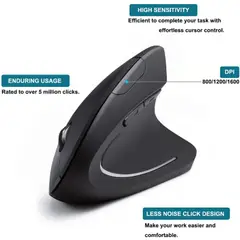 ONE PIXEL - Mouse Ergonomico Vertical Inalambrico 24g Recargable USB