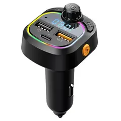 GENERICO - Cargador Transmisor Bluetooth Carro Fm Musica Mp3 Adaptador