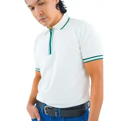 LAGUNA BLUE - Camiseta tipo polo para hombre con cierre Laguna Blue_.