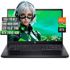 ACER - Computador Gamer Nitro Ryzen 5 RTX 2050 4GB SSD 1TB 40GB 144Hz