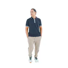 LAGUNA BLUE - Camiseta tipo polo para hombre con cierre Laguna Blue_.