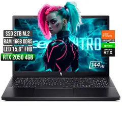 ACER - Computador Gamer Nitro AMD Ryzen 5 RTX 2050 2TB SSD 16GB