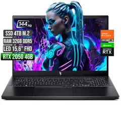 ACER - Portátil Gamer Nitro V 15 Ryzen 5 RTX 2050 32GB RAM 4TB SSD
