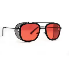 AT NIGHT SUNGLASSES - Gafas de Sol At night Retro Protección Lateral Rojas UV400