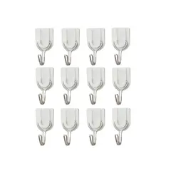 GENERICO - Gancho X 12 Unid Perchero Adhesivo De Pared Plegable Organizador