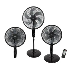 UNIVERSAL - Ventilador Mesa Pie Pared 90w Control Remoto 18 Pg
