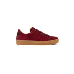 OVERSTATE - Tenis de Moda en Cuero Para Hombre Burdeos
