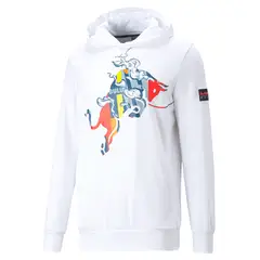 PUMA - Buzo Blanco Hombre Dynamic Bull Logo Hoodie.