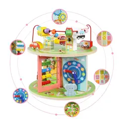 GENERICO - JUEGO ESTIMULACION DIDACTICO MADERA LABERINTO ABACO RELOJ
