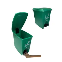 GENERICO - Papelera De Pedal 10 Litros VERDE