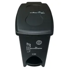 GENERICO - Papelera De Pedal 10 Litros NEGRO