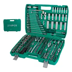 GENERICO - Juego De Llaves Y Copas Caja De Herramientas Set 216 Piezas