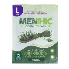 AM MASCOTAS - MENTHIC Dental Treats Cepillo y Masajeador L x 5 und
