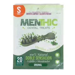 AM MASCOTAS - MENTHIC Dental Treats Cepillo y Masajeador S x 20 und
