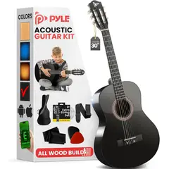 PYLE - Kit guitarra acústica principiante instrumento tamaño14