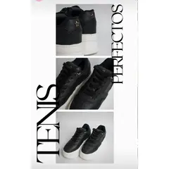 EVEGONZ - Tenis Con Plataforma Negro de Moda Para Mujer