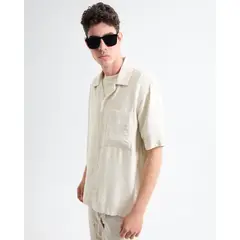 SEVEN SEVEN - Camisa Resort Para Hombre Beige