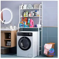 AFM - Organizador Estante De Lavadora Baño Metálico Rack 3 Niveles