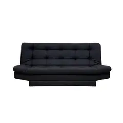 GENERICO - Sofá cama reclinable 150 x 120 Microfibra Muebleo Negro