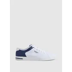PEPE JEANS - Tenis Kenton Road M Blanco y Azul Para Hombre