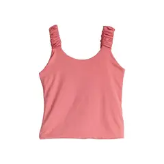 SYK - Crop Top Corto Manga Sisa Tira Fruncido