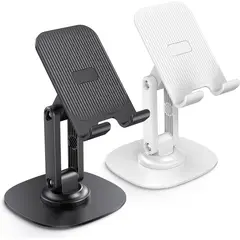 GENERICO - Omoton Soporte base metálica giro 360 grados Celular Tablet 2 Unidades