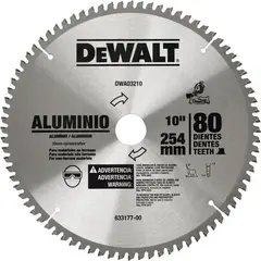 DEWALT - Disco sierra para aluminio 10" x 80 dientes