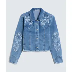 SEVEN SEVEN - Chaqueta Para Mujer Trucker Color Azul Medio Marca #28080955