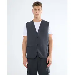 SEVEN SEVEN - Chaleco Para Hombre Color Gris Oscuro Marca #45250007