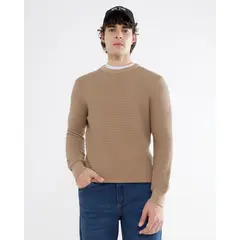 SEVEN SEVEN - Saco Para Hombre Cuello Redondo Color Cafe Claro Marca #45330233