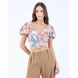 SEVEN SEVEN - Blusa Para Mujer Manga Corta Color Terracota Marca #28123985