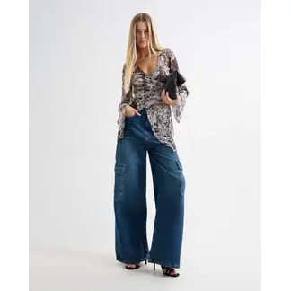 SEVEN SEVEN - Jean Para Mujer Wide-Leg Color Azul Medio Marca #28160882
