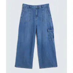 SEVEN SEVEN - Jean Para Mujer Cargo Color Azul Medio Marca #28160859