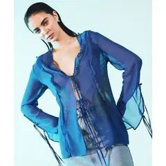 SEVEN SEVEN - Blusa Para Mujer Manga Larga Color Azul Rey Marca #28123878