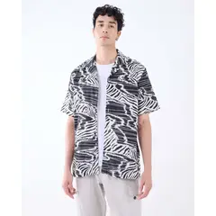 SEVEN SEVEN - Camisa Para Hombre Manga Corta Color Negro Marca #45012071