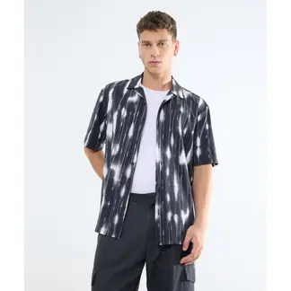 SEVEN SEVEN - Camisa Para Hombre Manga Corta Color Gris Oscuro Marca #45012079