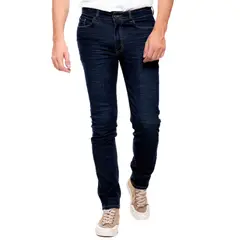COLOR BLUE - Slim Fit Jeans Tono Oscuro