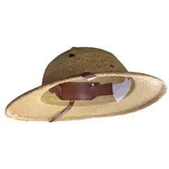 GENERICO - Sombrero Casco Tipo Safari Explorador Palma Correa Ajustable