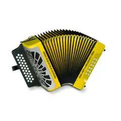 HOHNER - ACORDEÓN REY VALLENATO BESAS AMARILLO A4966S