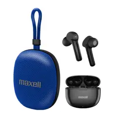MAXELL - Bocina + Audífono Dynatrek Color Azul Negro 110v