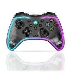 GENERICO - Control Inalámbrico Gamepad Transparente RGB LH3
