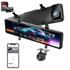 GENERICO - Espejo Retrovisor Con Camara Táctil Wifi 1080p 12 Pulgadas